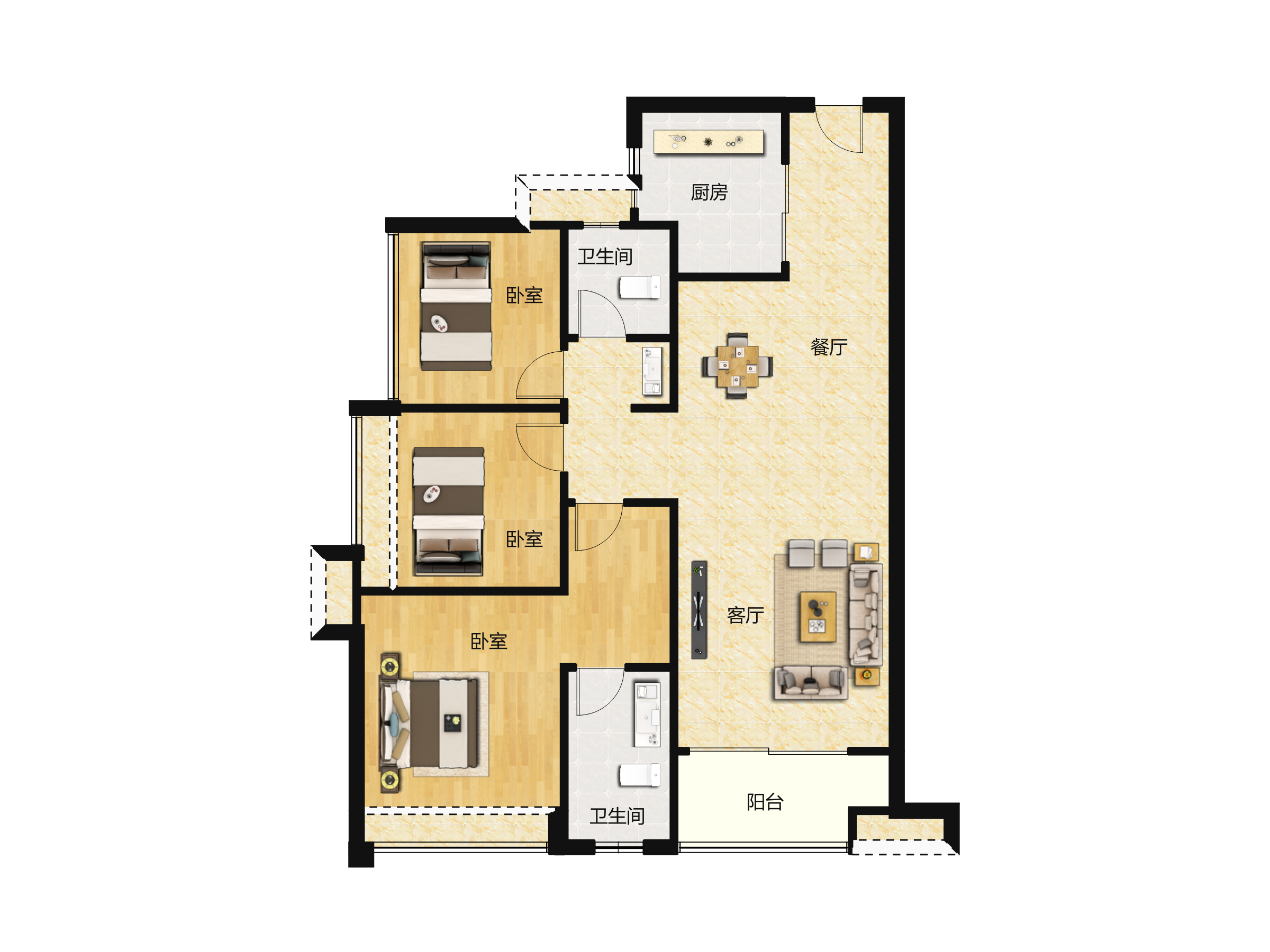 美的云筑户型图(美的云筑链家新房)