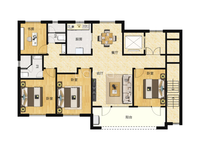 众森红谷一品--建面 134m²