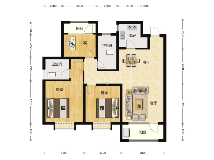 东昊骏璟学府--建面 117m²