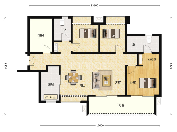 灿邦珑廷户型图