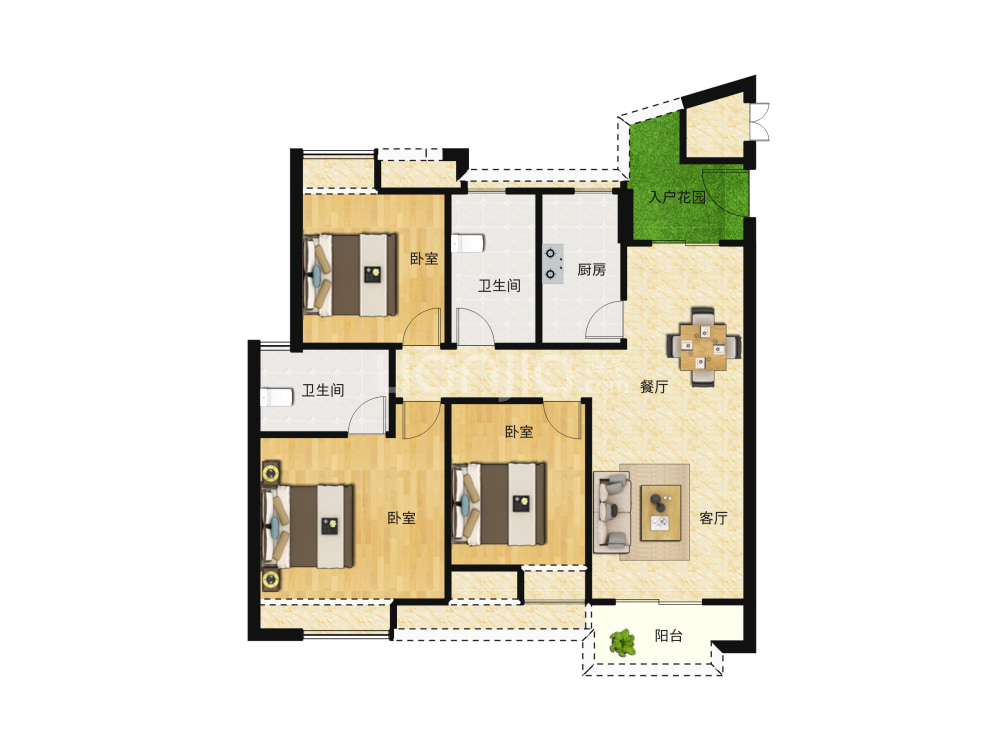 珠江嘉园户型图(链家网)