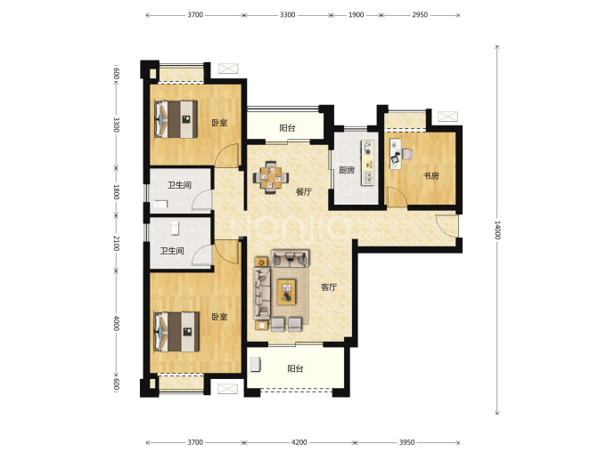 中建御景星城--建面 127.49m²