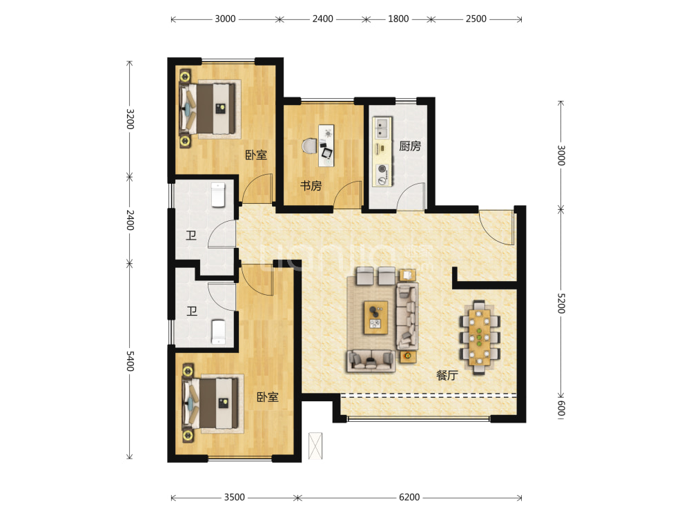 力旺中车城户型图(链家网)