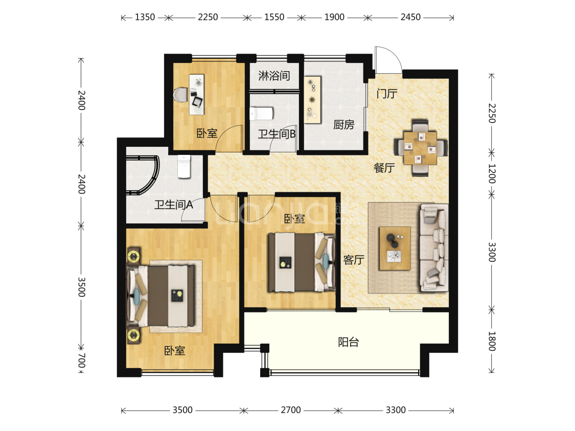 吉翔·欣隆府i戶型戶型圖(鏈家網)