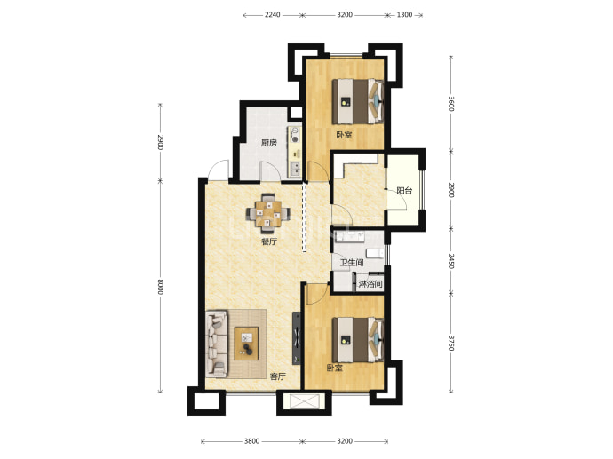 美的城--建面 103m²