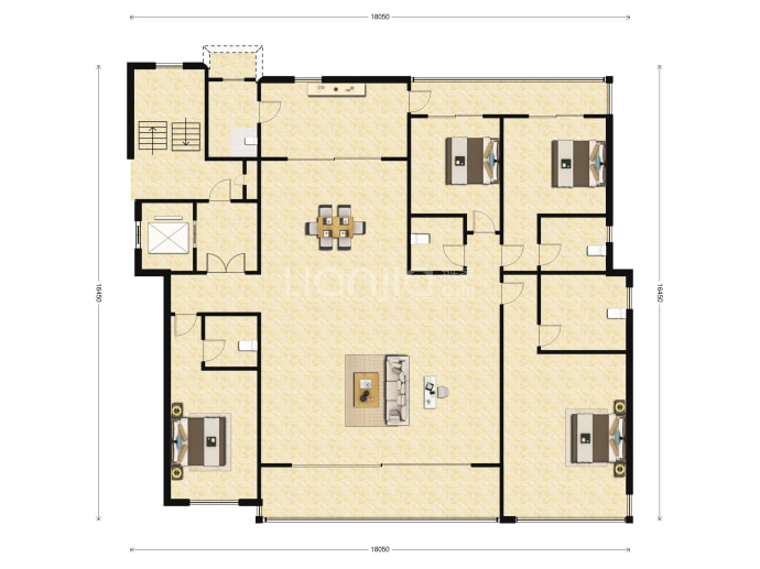 华夏四季--建面 251m²