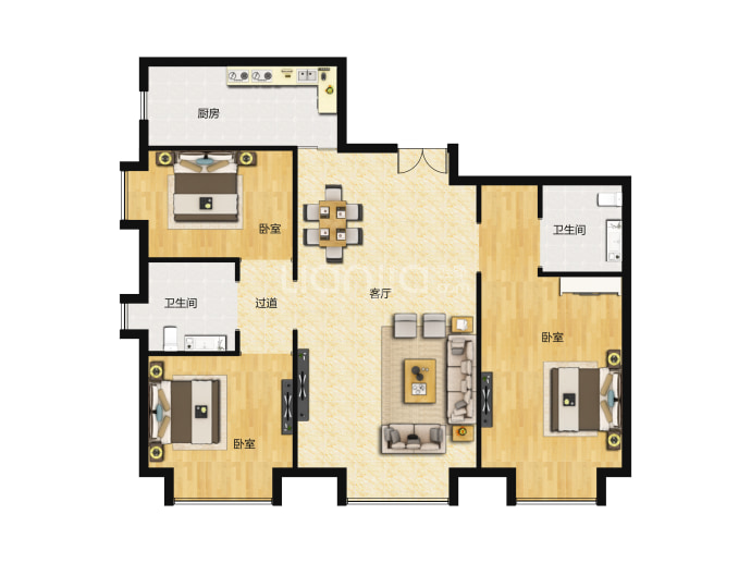 复地运河公馆--建面 121.35m²