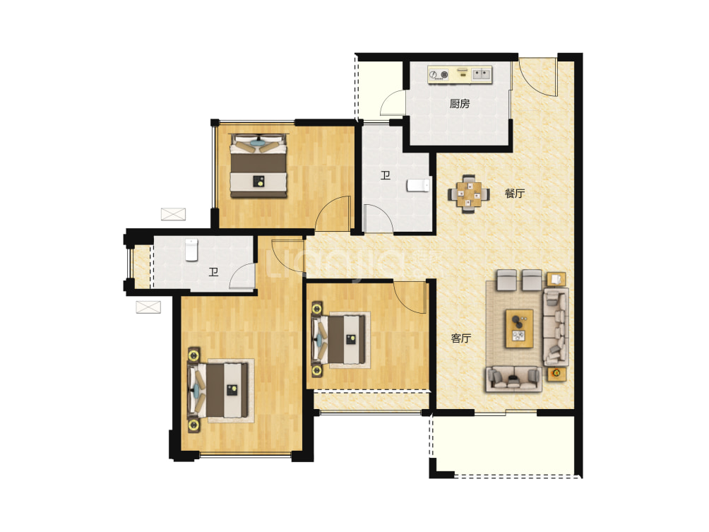 龙光天瀛户型图(链家网)