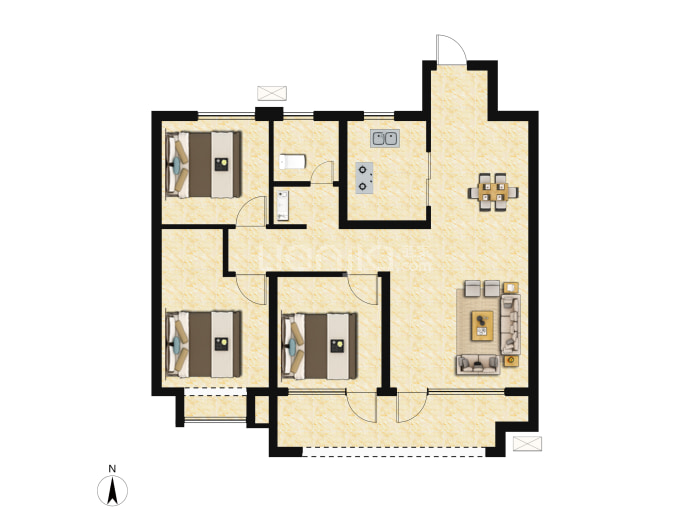 天一仁和宸璟鹭洲--建面 98m²