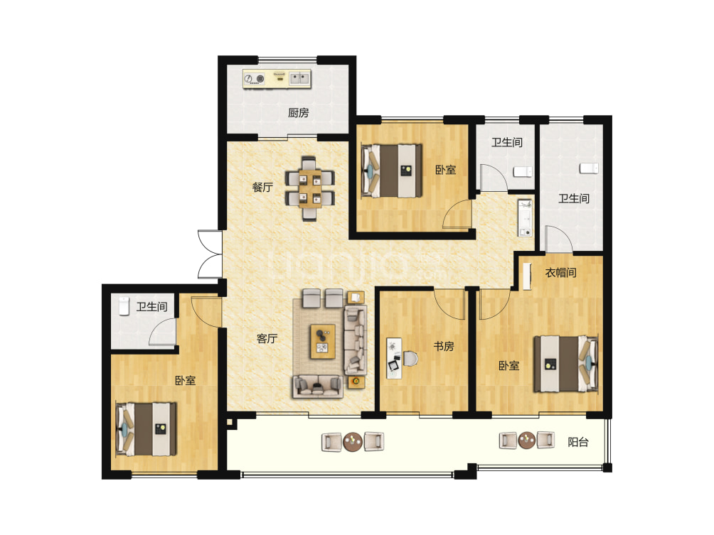 曲江新鸥鹏杭州第三城(久境府)户型图(链家网)