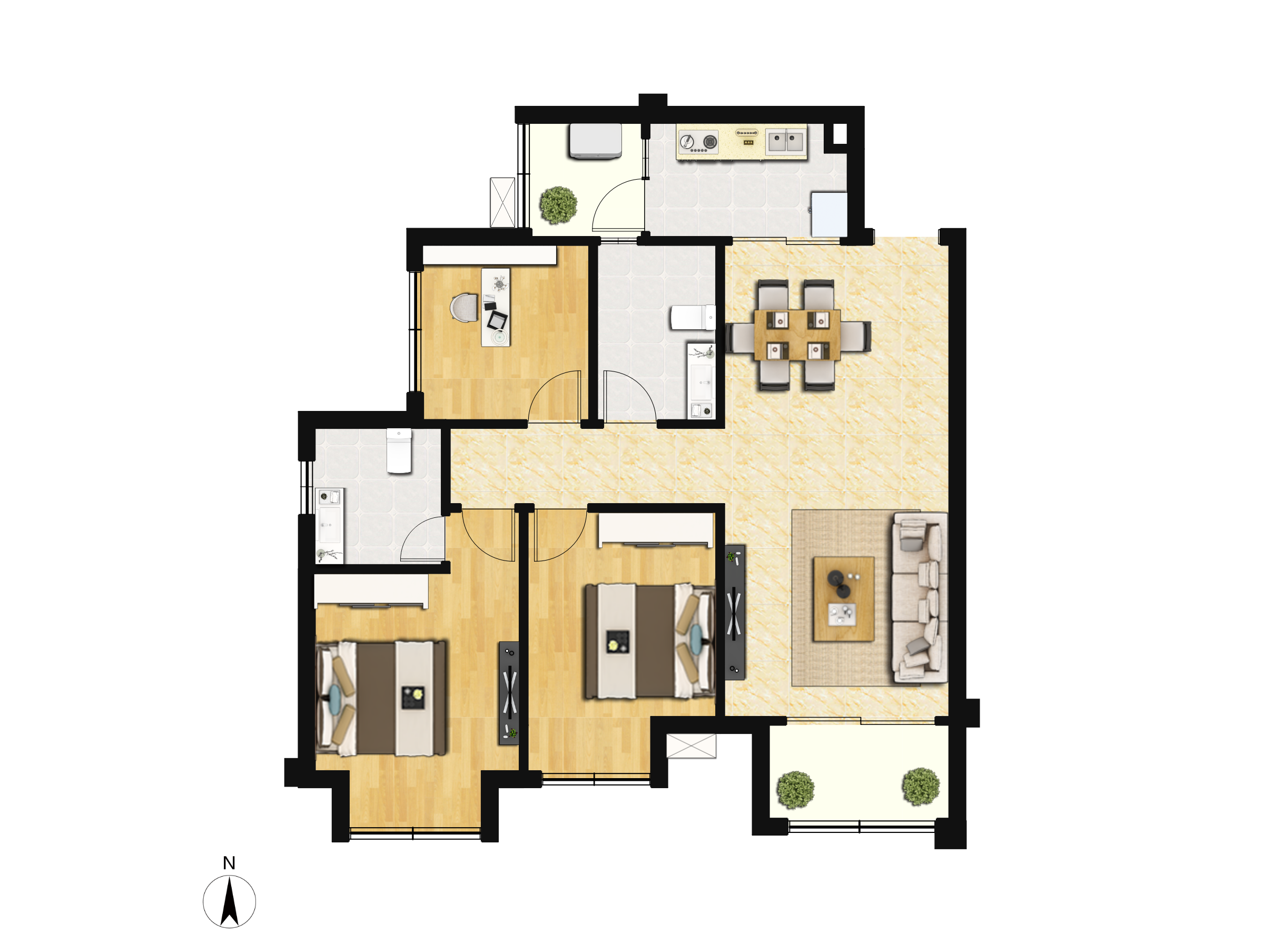 北辰悦来壹号户型图(北辰悦来壹号链家新房)