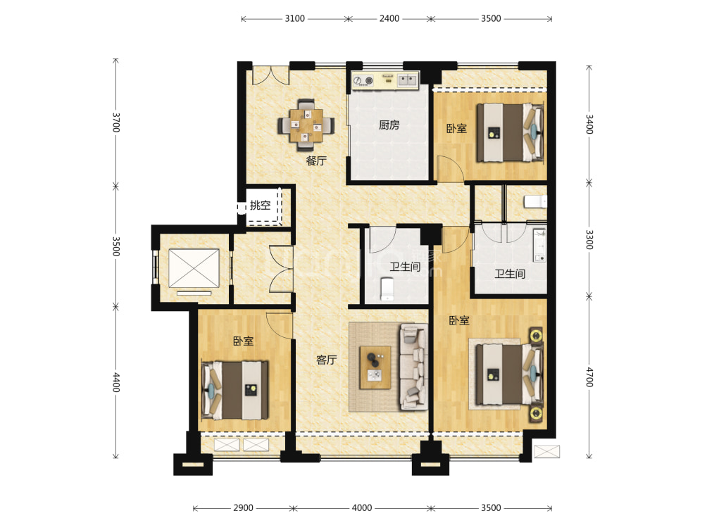国瑞·熙悦户型图(链家网)
