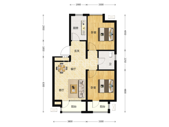 首开如院--建面 76m²