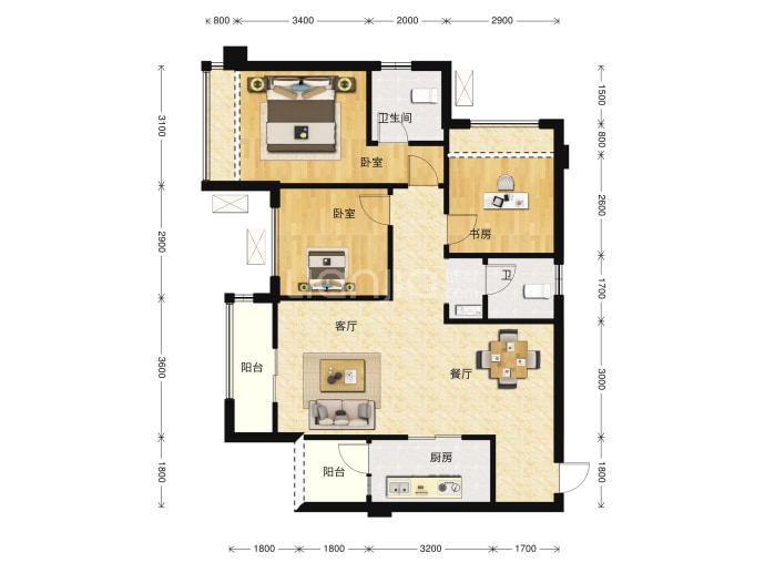 黛山道8号--建面 99m²