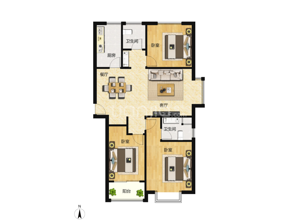 赞城户型图(链家网)
