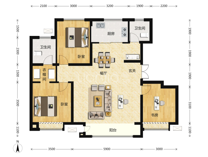 中建玖棠府--建面 125m²