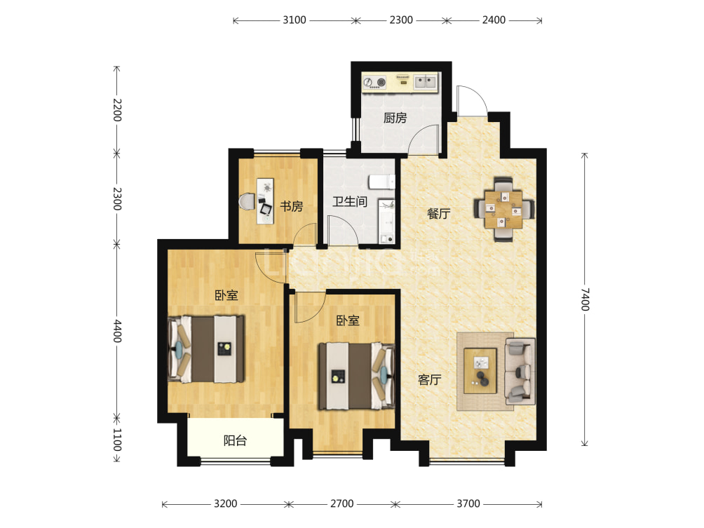 融泰城户型图(链家网)