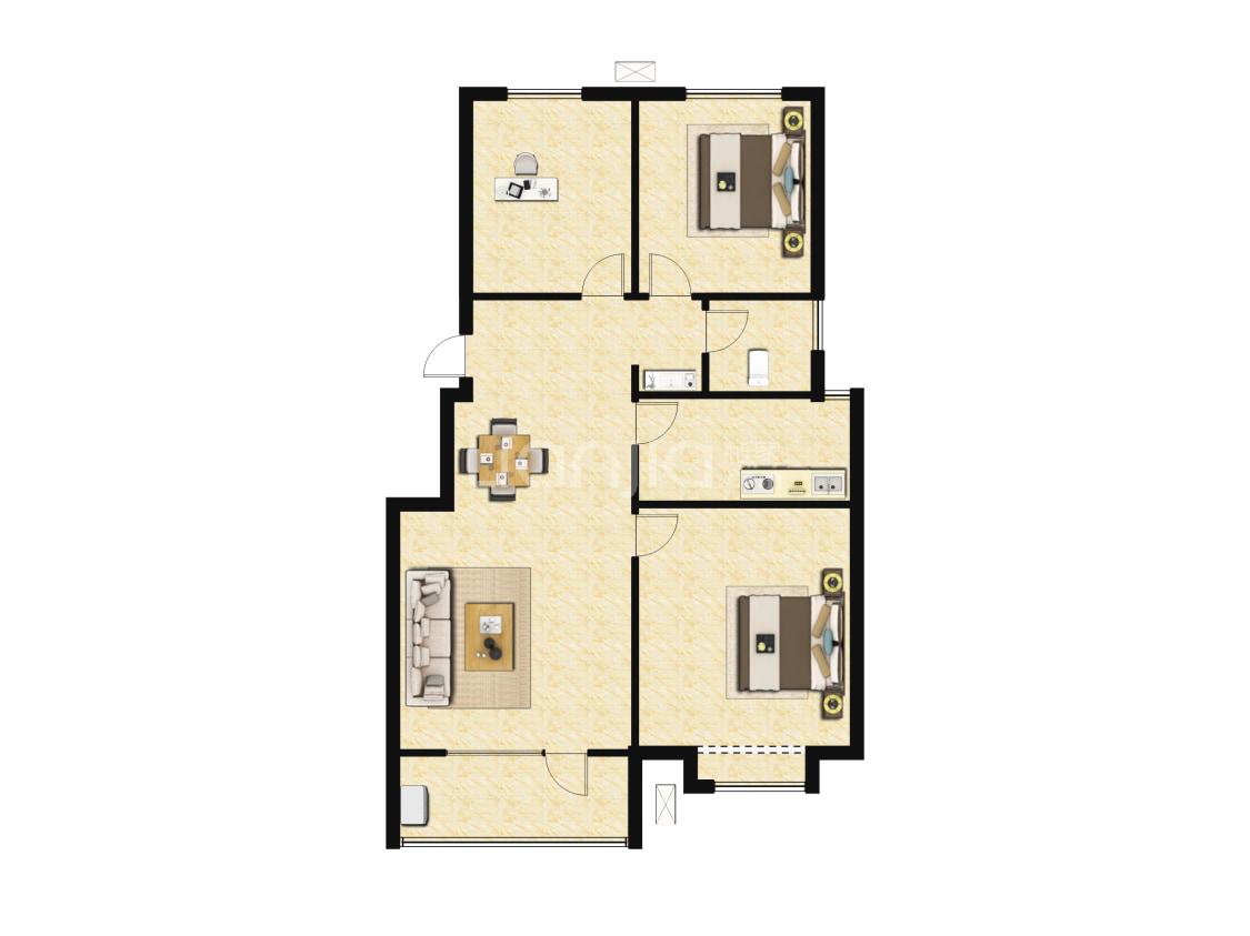 中瑞城h户型户型图(链家网)