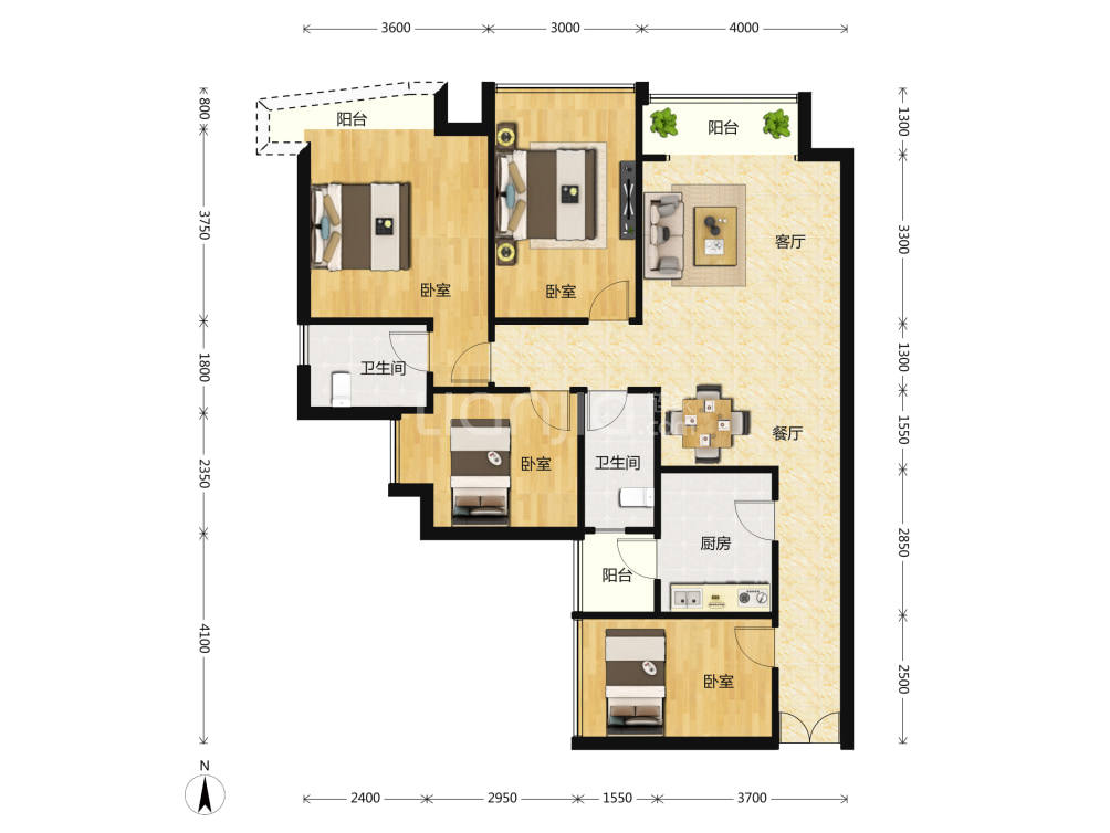 君汇半岛户型图(链家网)