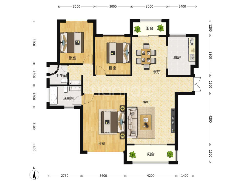 新月半岛户型图(链家网)