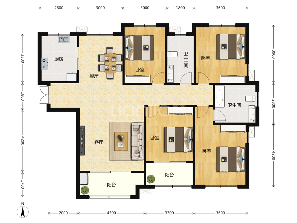国仕山户型图(链家网)