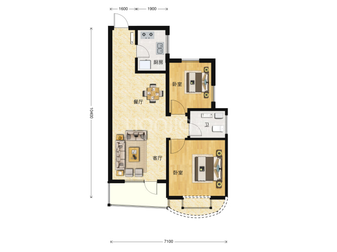 融创果岭海岸--建面 83m²