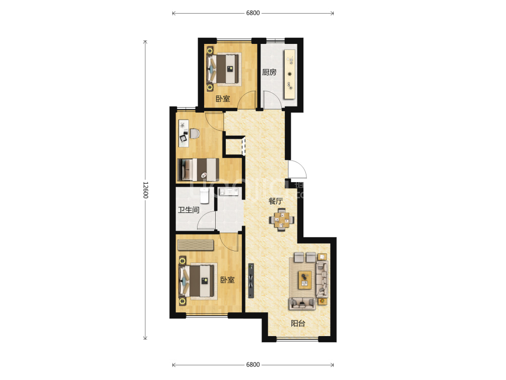 金辰府户型图(链家网)
