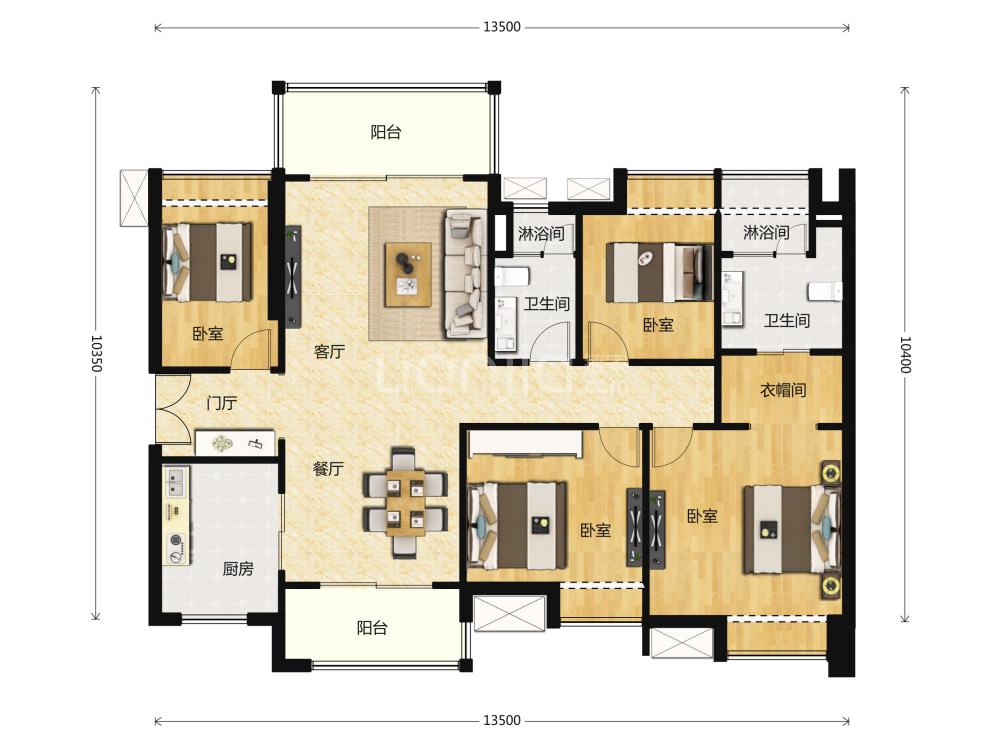 时代南湾户型图(链家网)
