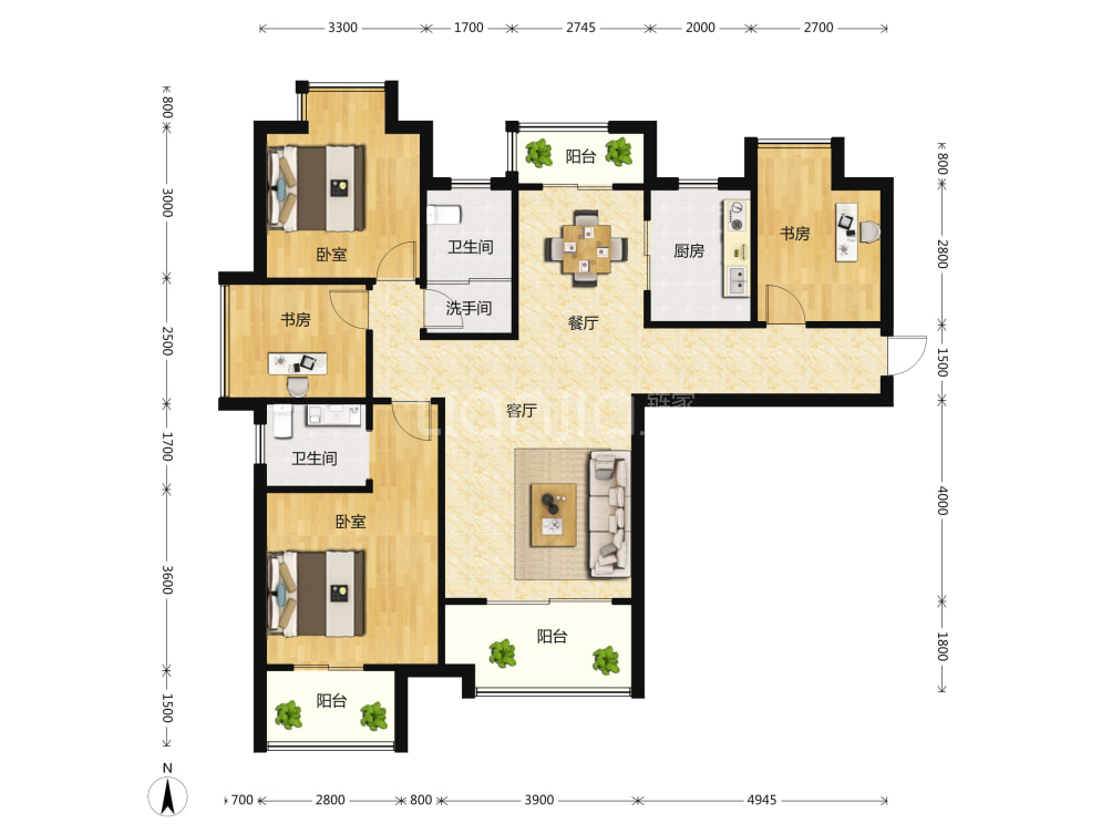 融侨悦府户型图(链家网)