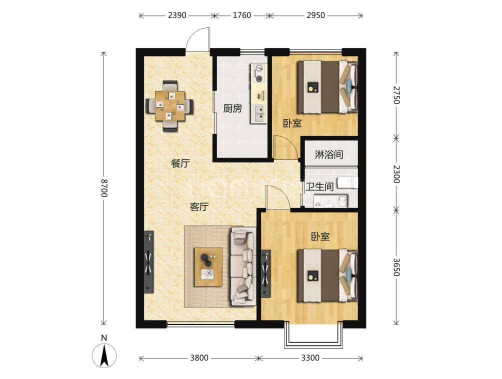 泽信公馆户型图(链家网)
