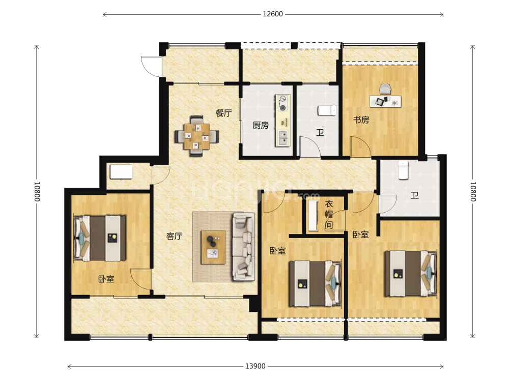 万科前宸户型图(链家网)