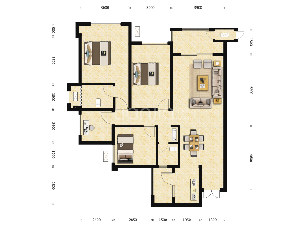 麓铭府户型图(链家网)