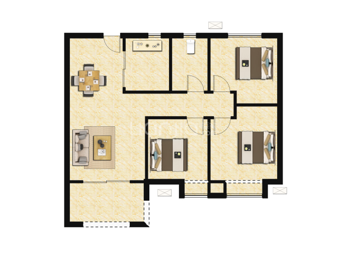 洺悦华府--建面 89.08m²