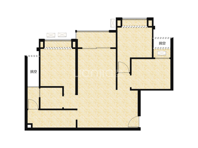 龙湖春江天镜--套内 74m²
