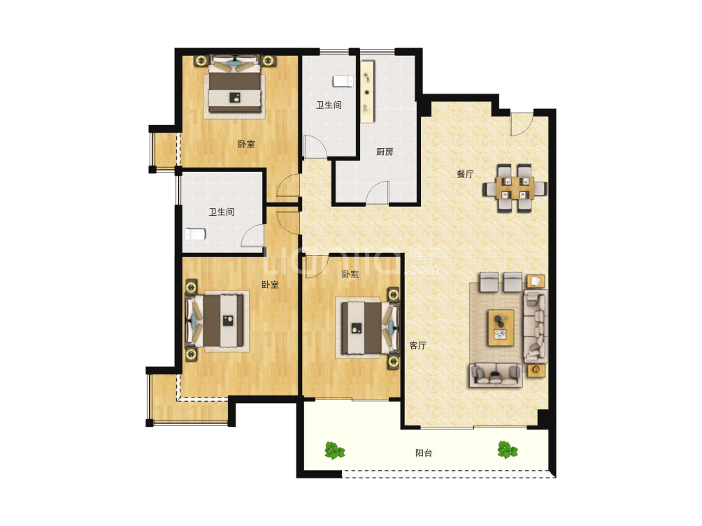 厦门华玺户型图(链家网)
