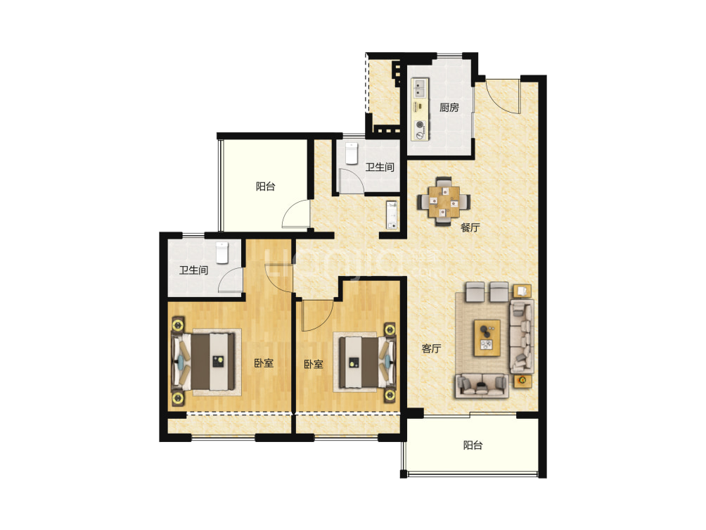 大华·紫悦府户型图(链家网)