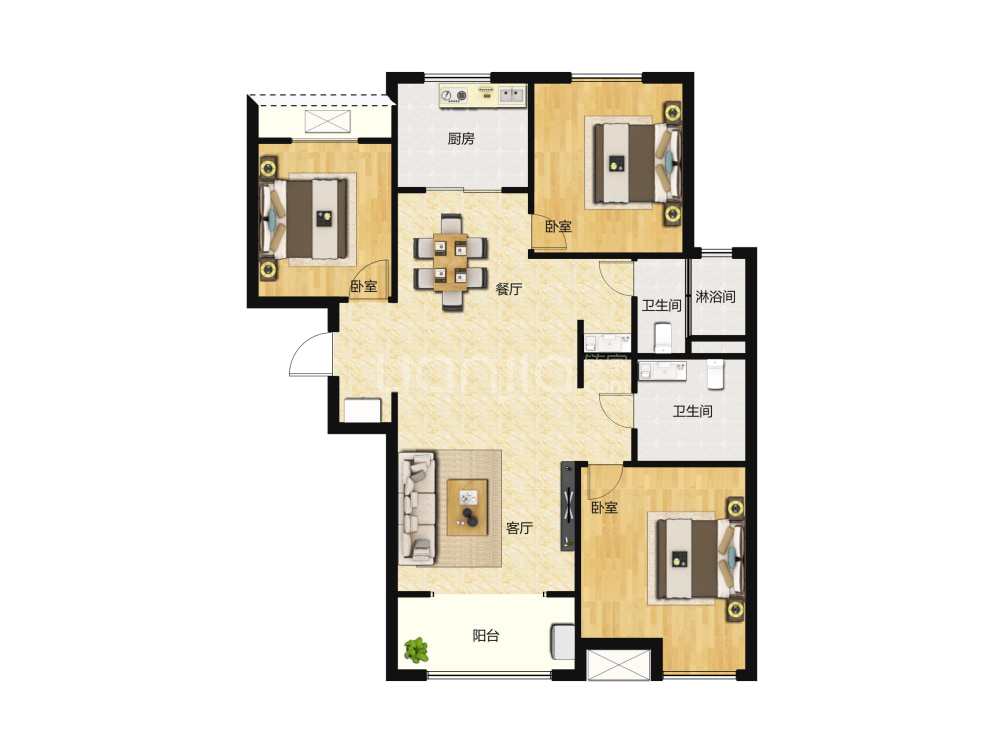 诺德名府户型图(链家网)