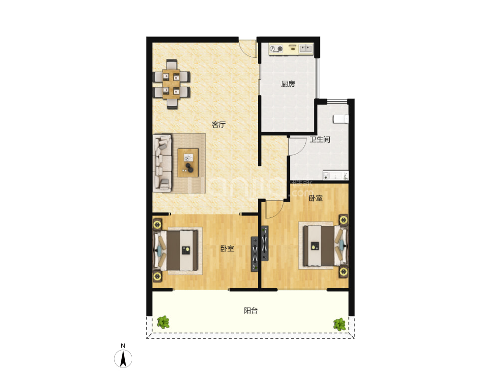 建发泱誉户型图(链家网)