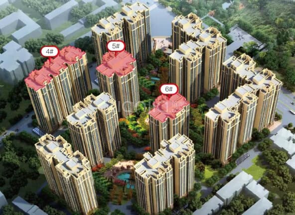 效果图兴庆御苑住宅在售碑林/城东/曹家巷53号2室/3室/4室建面 82-140