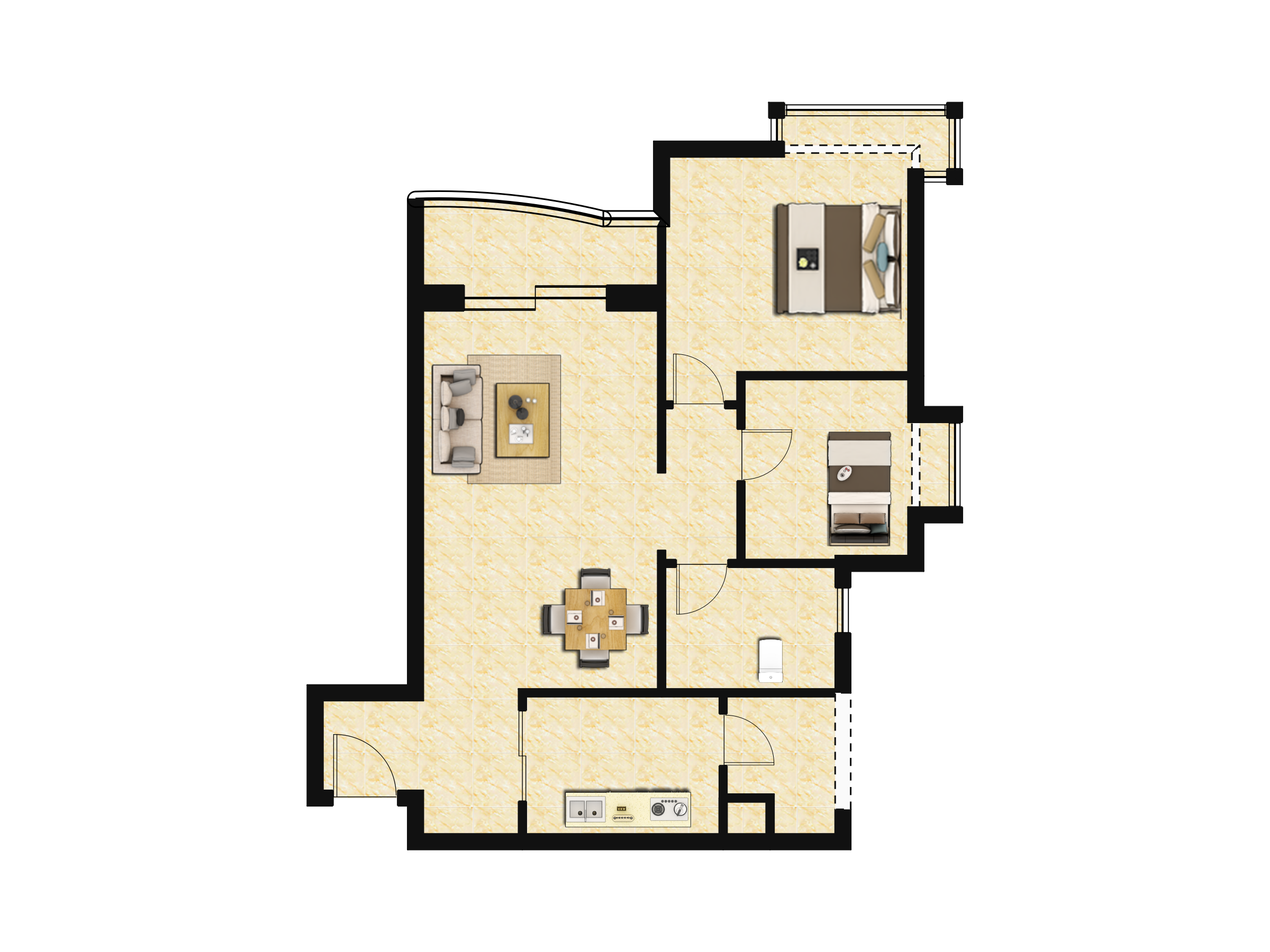 祈福万景峰户型图