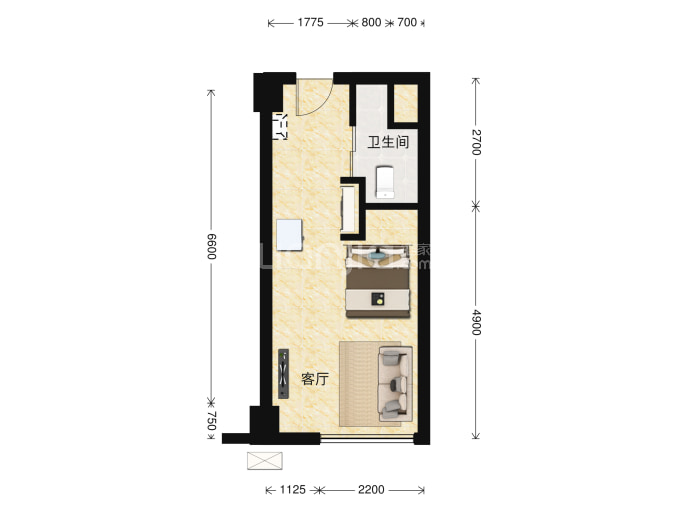 东望冠誉--建面 32m²