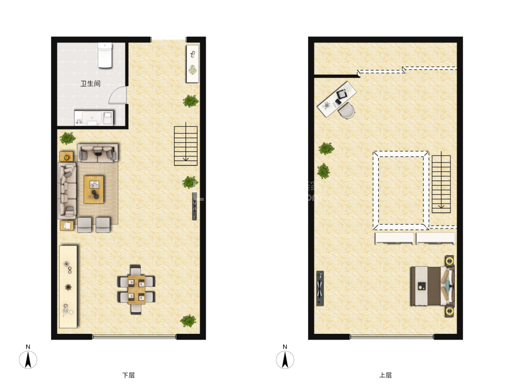 凤凰soho户型图(链家网)