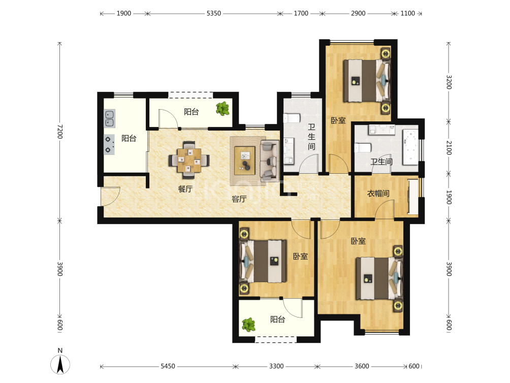 碧桂园海昌天澜户型图(链家网)