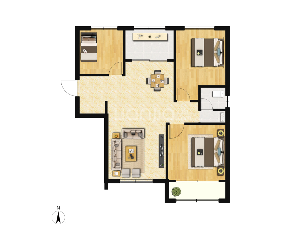 祥泰城户型图(链家网)