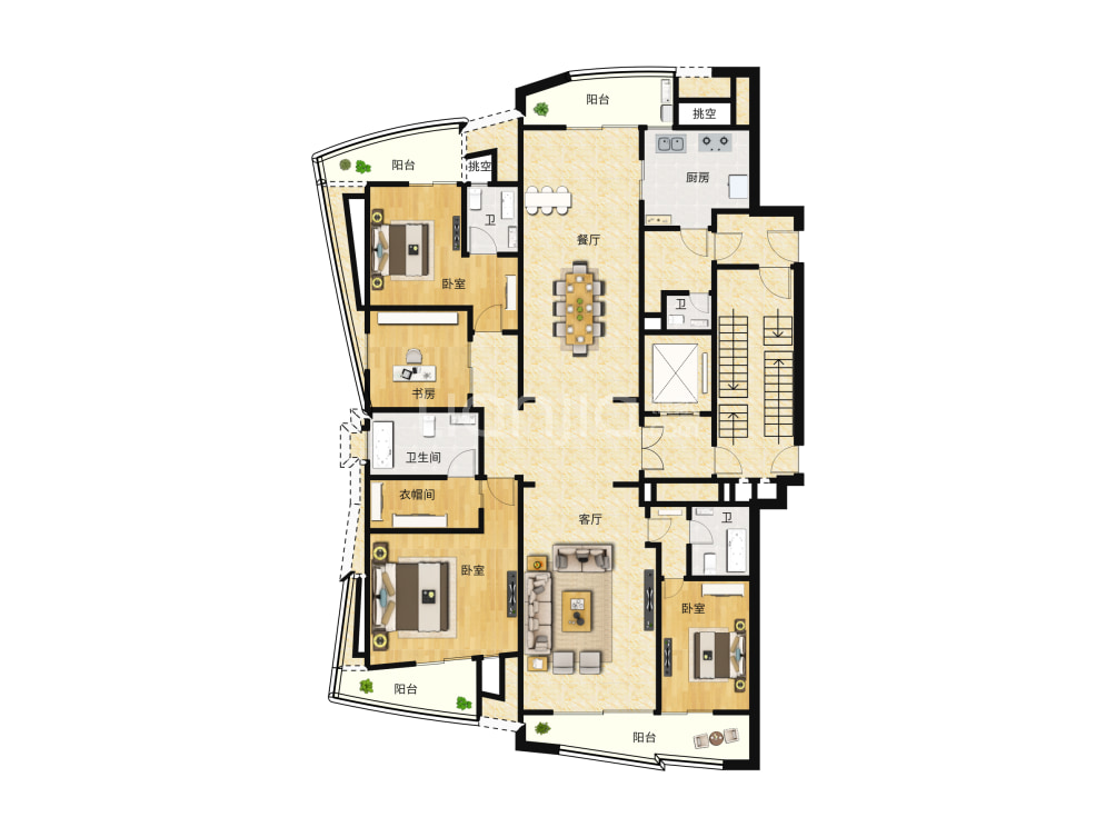ioi棕榈城户型图(链家网)