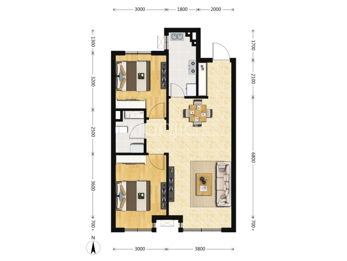 学府美的城--建面 86m²