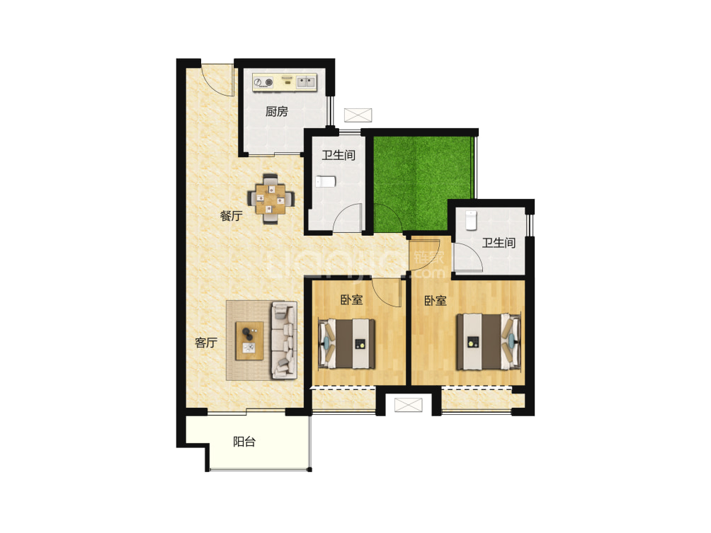 钧明城户型图(链家网)