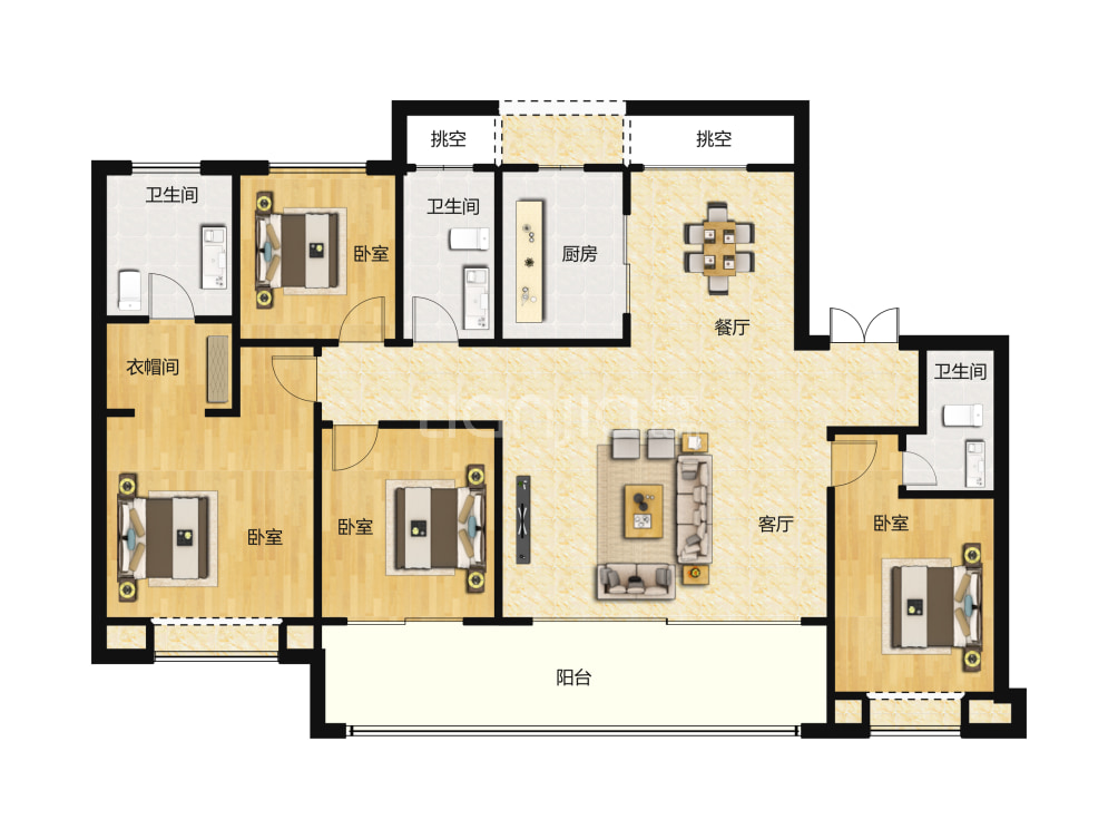 正荣紫阙峯著户型图(链家网)