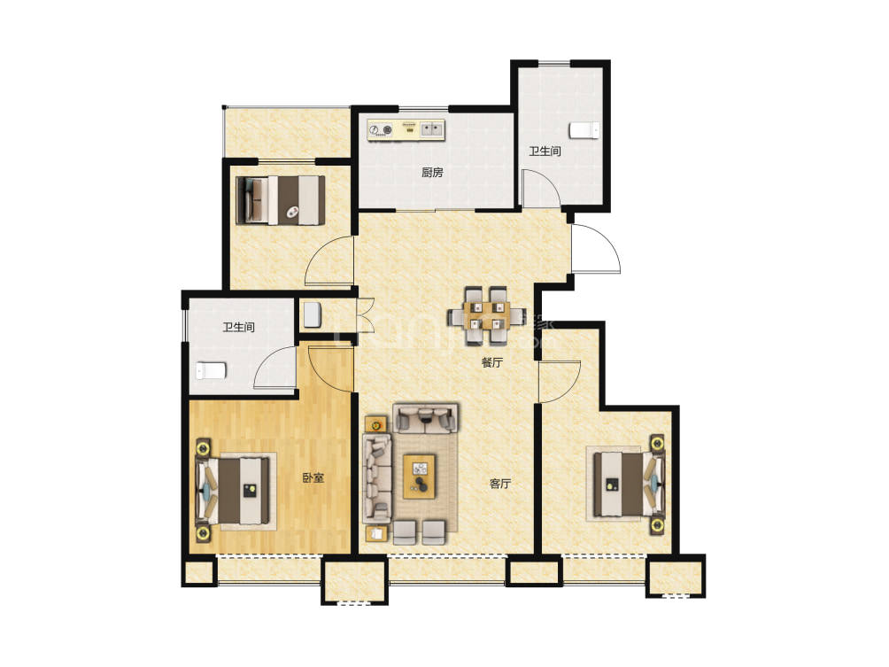 熙悦天寰户型图(链家网)