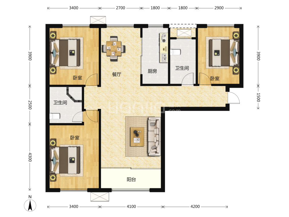 想象国际户型图(链家网)